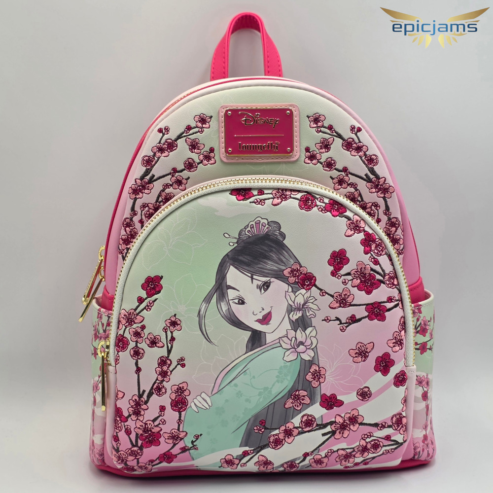 Loungefly Disney Mulan Cherry Blossom Mini Backpack New